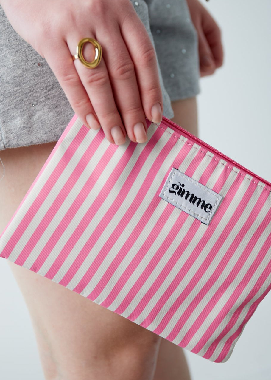 Make-Up Bag Pink Stripes