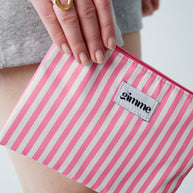 Make-Up Bag Pink Stripes