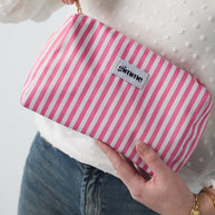 Make-Up Bag Pink Stripes
