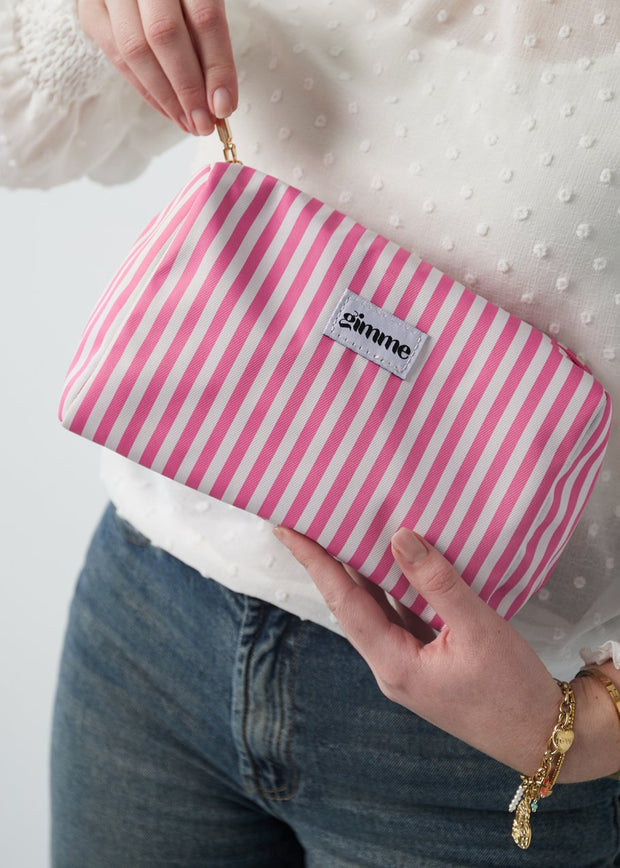 Make-Up Bag Pink Stripes