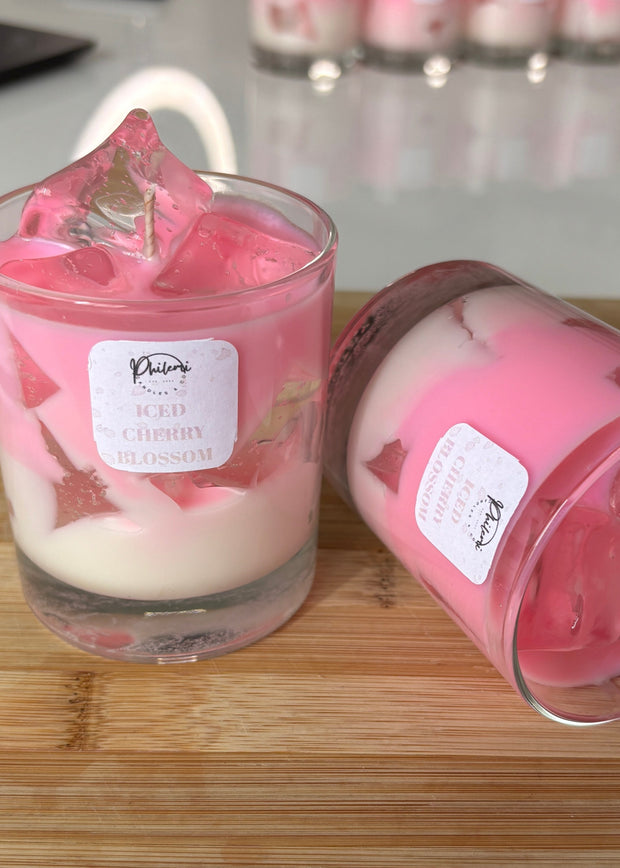 Iced Cherry Blossom Kerze