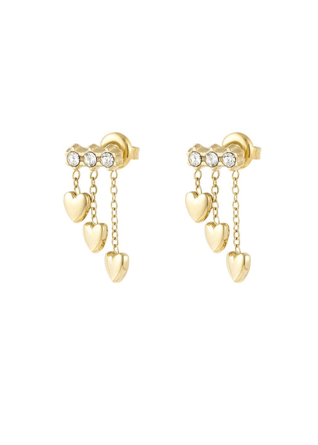 herz ohrschmuck goldfarben