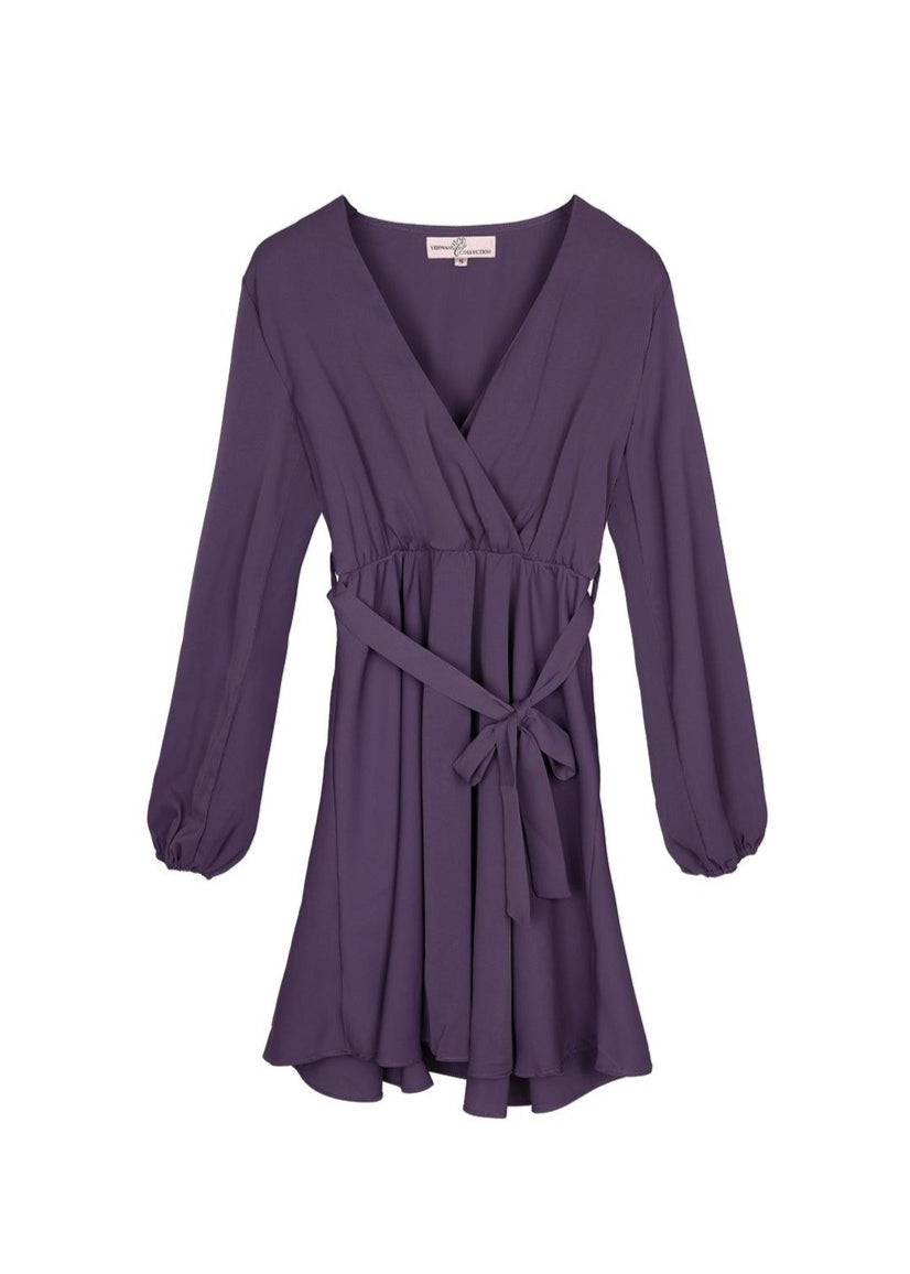 Chiffon Dress Purple