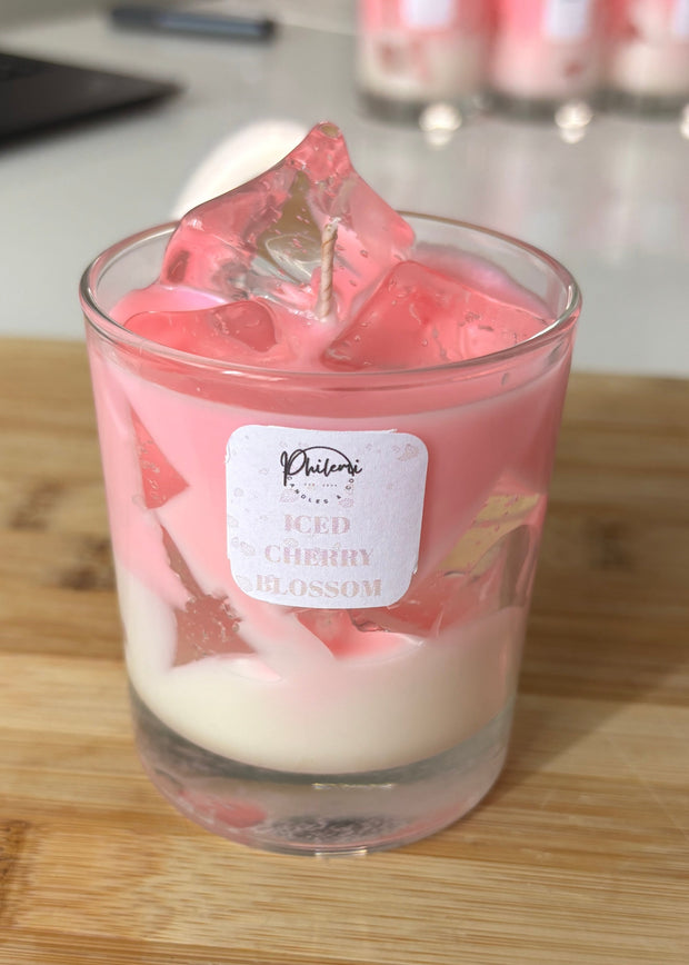 Iced Cherry Blossom Kerze