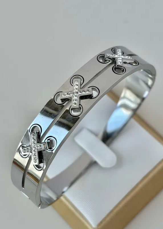 statement armreif silber gold