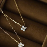 Lucky Four - S925 Sterling Silber Kleeblatt Halskette