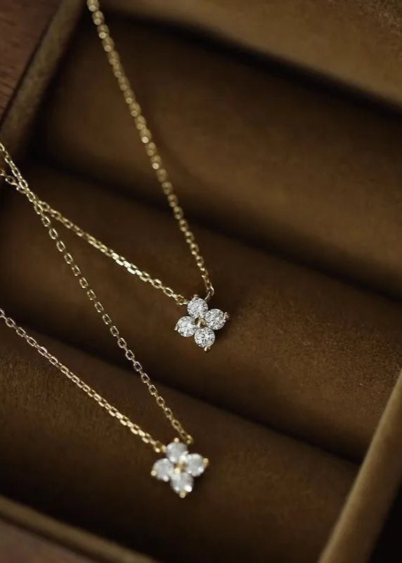 Lucky Four - S925 Sterling Silber Kleeblatt Halskette