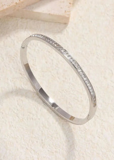 rillen armreif silber gold