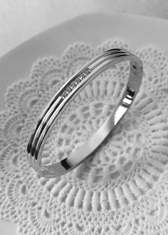 Hera Armreif – Schmaler Glitzerarmreif Gold/Silber