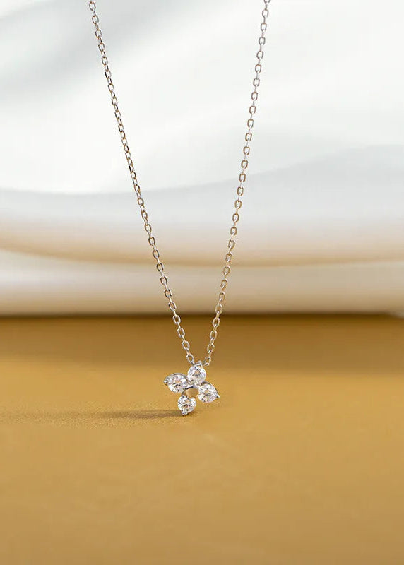 Lucky Four - S925 Sterling Silber Kleeblatt Halskette