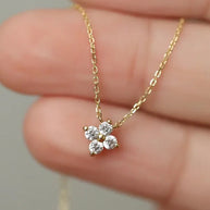 Lucky Four - S925 Sterling Silber Kleeblatt Halskette