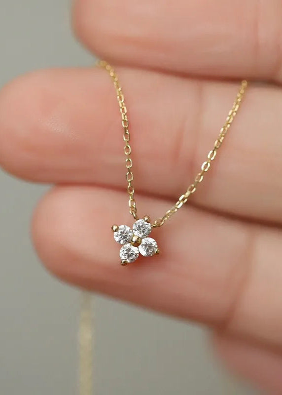 Lucky Four - S925 Sterling Silber Kleeblatt Halskette