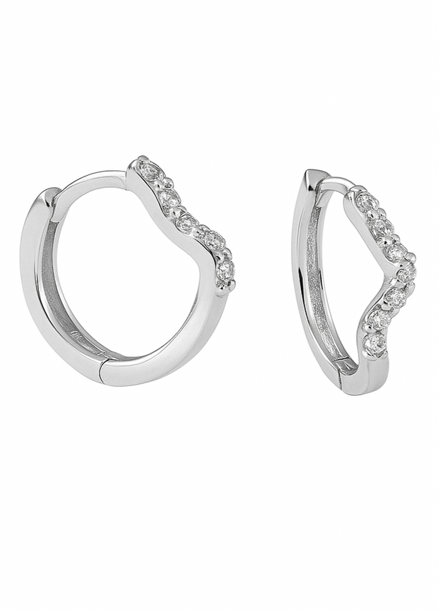 Waves Creolen Sterling Silber