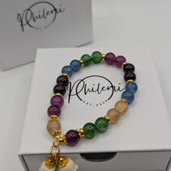 Perlenarmband mit Blumen