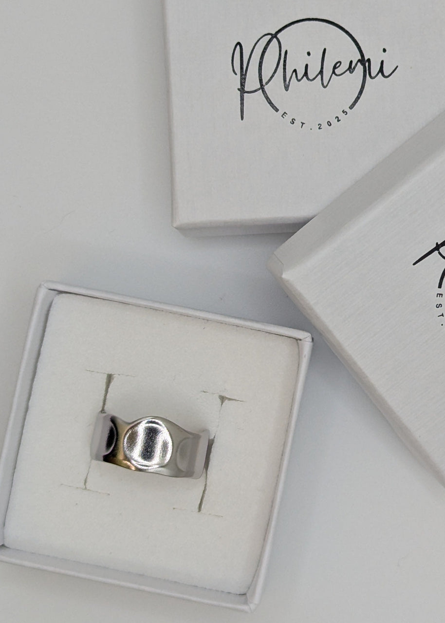 Ring silber edelstahl wasserfest