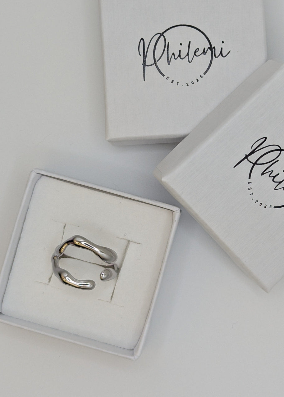 Edelstahl Ring abstrakt Dare Ring