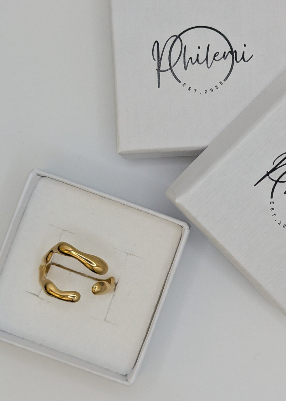 Gold ring 18k Abstrakt