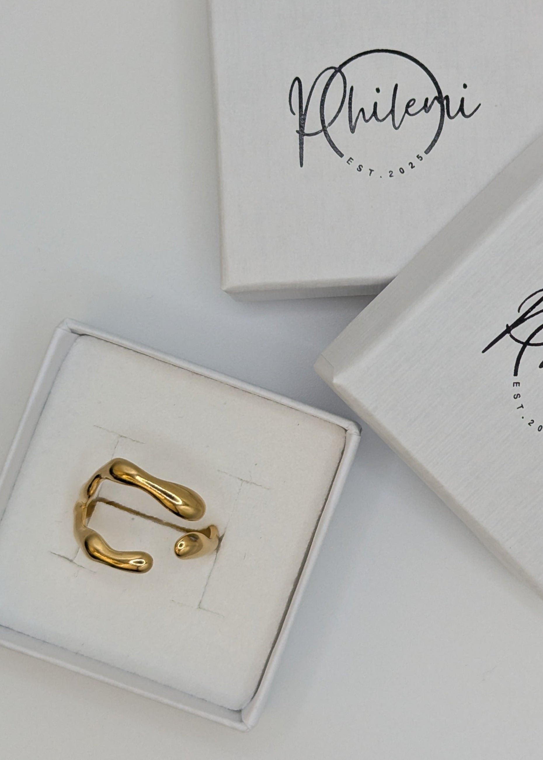 Gold ring 18k Abstrakt